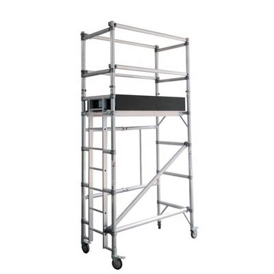 ราคาดี ทาวเวอร์สกอฟฟอลด์อลูมิเนียมเงิน ทาวเวอร์สกอฟฟอลด์เคลื่อนที่พับได้ตามความต้องการ ออนไลน์