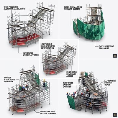 ราคาดี โครงนั่งร้านอลูมิเนียมสำหรับเวทีงานอีเวนต์ ช่องร้อยสายเคเบิลแบบ T-Slot สีดำด้านไม่สะท้อนแสงสำหรับ ออนไลน์